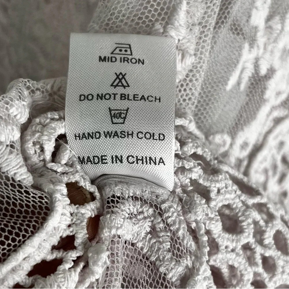 Pretty Angel Women S M Shirt Lace Sheer Mesh Fringe Pinkish White Fairy Coquette